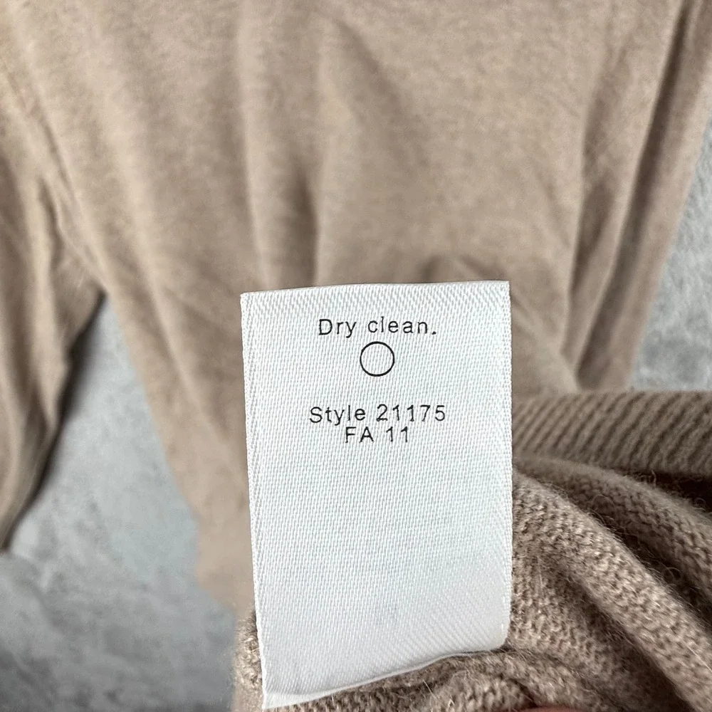 J.Crew Rabbit Hair Sweater Mens M Taupe Luxury V-Neck‎ Preppy Closet Staple